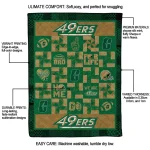 charlotte 49ers helmet heart green quilt blanket best selling