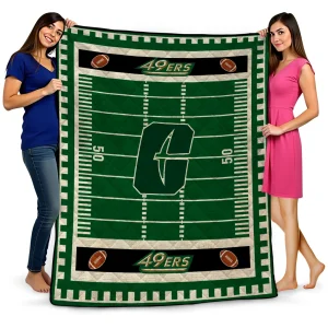 charlotte 49ers mickey player green quilt blanket best selling