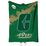 charlotte 49ers paint trail green quilt blanket best selling