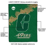 charlotte 49ers paint trail green quilt blanket best selling