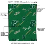 charlotte 49ers sketch lines green quilt blanket best selling