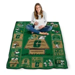 charlotte 49ers snoopy love green quilt blanket best selling