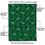 charlotte 49ers solid classic green quilt blanket best selling
