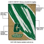 charlotte 49ers stroke art green white quilt blanket best selling
