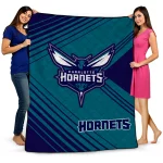 charlotte hornets arrow layers teal quilt blanket best selling