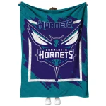 charlotte hornets block border teal quilt blanket best selling