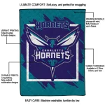 charlotte hornets block border teal quilt blanket best selling