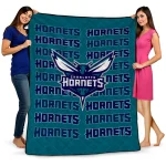 charlotte hornets bold red teal quilt blanket best selling