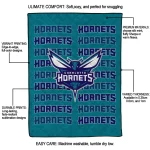 charlotte hornets bold red teal quilt blanket best selling