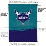 charlotte hornets dot illusion teal quilt blanket best selling