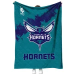 charlotte hornets nba grunge teal quilt blanket best selling