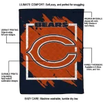 chicago bears block border blue quilt blanket best selling