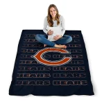 chicago bears bold red blue quilt blanket best selling