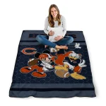 chicago bears disney football blue quilt blanket best selling