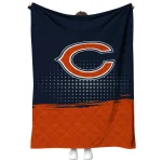 chicago bears dot illusion blue quilt blanket best selling