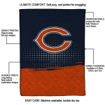 chicago bears dot illusion blue quilt blanket best selling