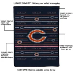 chicago bears handdrawn stripes blue quilt blanket best selling