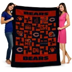 Chicago Bears Helmet Heart Blue Quilt Blanket 1 chicago bears helmet heart blue quilt blanket best selling