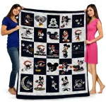 chicago bears mickey pattern blue white quilt blanket best selling