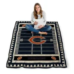 chicago bears mickey player blue quilt blanket best selling