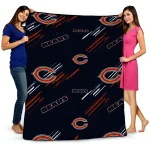 chicago bears sketch lines blue quilt blanket best selling