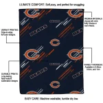 chicago bears sketch lines blue quilt blanket best selling