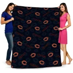chicago bears solid classic blue quilt blanket best selling