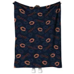 chicago bears solid classic blue quilt blanket best selling