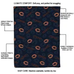 chicago bears solid classic blue quilt blanket best selling