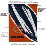 chicago bears stroke art blue white quilt blanket best selling