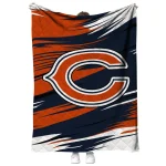 chicago bears wild lines blue white quilt blanket best selling