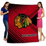 chicago blackhawks arrow layers red quilt blanket best selling
