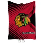chicago blackhawks arrow layers red quilt blanket best selling