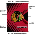 chicago blackhawks arrow layers red quilt blanket best selling