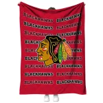 chicago blackhawks bold red quilt blanket best selling