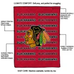 chicago blackhawks bold red quilt blanket best selling