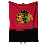 chicago blackhawks dot illusion red quilt blanket best selling