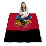 chicago blackhawks dot illusion red quilt blanket best selling