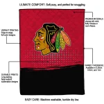 chicago blackhawks dot illusion red quilt blanket best selling
