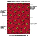 chicago blackhawks solid classic red quilt blanket best selling
