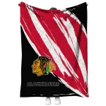 chicago blackhawks stroke art red white quilt blanket best selling