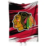 chicago blackhawks wild lines red white quilt blanket best selling
