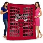 chicago bulls bold red quilt blanket best selling