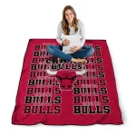 chicago bulls bold red quilt blanket best selling