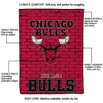 chicago bulls brick grid red quilt blanket best selling