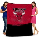 chicago bulls dot illusion red quilt blanket best selling