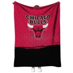 chicago bulls dot illusion red quilt blanket best selling