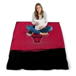 chicago bulls dot illusion red quilt blanket best selling