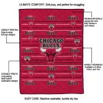 chicago bulls handdrawn stripes red quilt blanket best selling