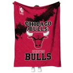 chicago bulls nba grunge red quilt blanket best selling